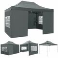 Pavillon Wasserdicht 3x3/3x4,5/3x6m Faltpavillon PopUp Anti-UV Partyzelt Pavilon