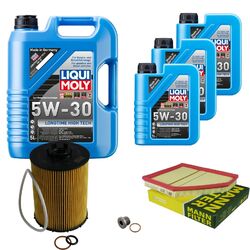 MANN Inspektionspaket 8 L LIQUI MOLY Longtime High Tech 5W-30 für BMW X5 4.8i