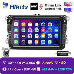 DAB+ 8" Autoradio Android 13 GPS Navi Für VW GOLF 5 6 Passat Touran Polo Tiguan