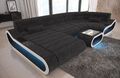 Wohnlandschaft Polstersofa Eck Sofa CONCEPT U Form Couch Garnitur Ottomane LED