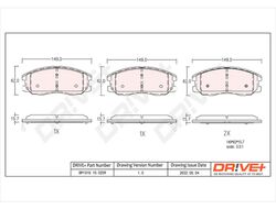 Bremsbelagsatz Scheibenbremse Dr!ve+ DP1010.10.0259 für OPEL ANTARA L07 CDTI 4x4