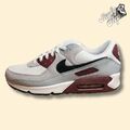 Nike Air Max 90 Gr. 45 Weiß Bordeaux Schwarz Herrenschuhe Sneaker *NEU/OVP*