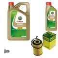 MANN-FILTER Ölfilter 6 L Castrol EDGE Titanium FST 5W-30 für VW Passat 2.0 TDI