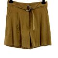 RIANI Damen Shorts Bermuda Skort Kurze Hose Hosenrock Braun Gürtel Taschen Neu