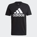 T-Shirt Adidas Essentials großes Logo Herren - 100 % Baumwolle - schwarz - XS