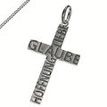 Kreuz Kreuzanhänger 925 Silber Glaube Liebe Hoffnung massiv auch mit Kette