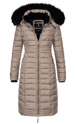 Navahoo Damen Winterjacke Steppjacke Winter Jacke lang Stepp warm Teddyfell B670