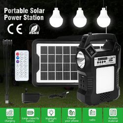 Powerstation Tragbare Solargenerator Stromerzeuger Akku Ladegerät mit Solarpanel