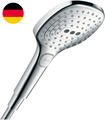 Hansgrohe Raindance Select E - Duschkopf, Handbrause Mit 3 Strahlarten, Eckige D