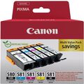 Canon Tintenpatronen, PGI-580PGBK CLI-581BK CLI-581C CLI-581M CLI-581Y, (Setup)