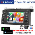 7 Zoll Android 12 Carplay Autoradio GPS RDS Für BMW 3er E46 318 320 + MIK Kamera