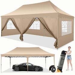 Pavillon 3x3m-3x6m Faltpavillon Gartenzelt Partyzelt Stabil Faltbar Wasserdicht