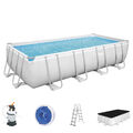 Bestway® Power Steel™ Frame Pool Komplett-Set mit Sandfilteranlage 488x244x122cm