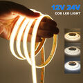 12V 24V COB LED Streifen Stripe 480LED/m Wasserdicht IP67 Lichtband Lichterkette