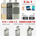 USB 3.0 Stick 1TB 3 in1 OTG Speicherstick Flash Drive für Iphone Android iPad PC