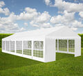 XXL 6x12 m PVC Bierzelt Pavillon Partyzelt Festzelt Vereinszelt Gartenzelt weiß