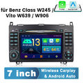 DAB Autoradio Für Mercedes-Benz A/B Klasse/Vito W169 W639 W245 Navi Android 13.0