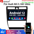 Für Audi A6 C5 S6 RS6 1997-2004 4+64G Carplay Android 12 Autoradio GPS NAVI DAB+