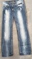 Multiblu Damen Jeans - Regular Fit  Gr. 38/L32 - Used Look Demon Lady Destroyed 