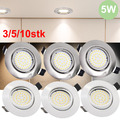 3/5/10x 230V LED Einbauleuchte 5W Einbaustrahler Decken Leuchte Einbau Spot Set