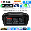 4G LTE Android 13 Autoradio 8Core 4+64G Carplay GPS Navi Für BMW 5er E60 E61 CCC