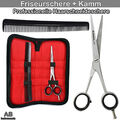 Haarschere Friseurschere Profi Coiffeur Schere Haarschneide Bartschere Kamm 6.5"