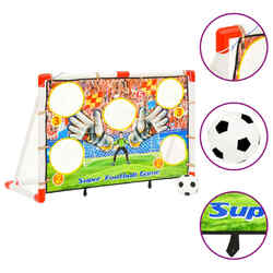 Fußballtor-Set mit Torwand 120x51x77,5 cm  