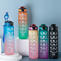 1L Trinkflasche Wasserflasche Gym Sport Travel  mit Strohhalm BPA frei Tasse