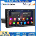 7” Zoll Single 1 DIN Autoradio Android 13 Mit GPS Navi WIFI Bluetooth USB FM RDS