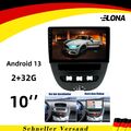 10‘’ 32G Android Autoradio Carplay Navi Für Toyota Aygo Peugeot 107 Citroen C1