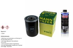 MANN-FILTER Ölfilter W 940/5 + LIQUI MOLY 2427 Pro-Line Motorspülung