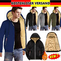 Kapuzenpullover Sweatjacke Hoodie Sweatshirt Warm Gefüttert Herren M-3XL DE