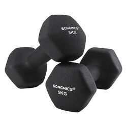 2er Set Kurzhanteln Krafttraining zu Hause im Büro, 2x5kg, Fitnessstudio SYL60BK