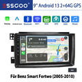 2+64GB Android 13.0 Autoradio GPS Navi WIFI DAB+ Für Smart Fortwo 451 2005-2010