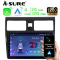 2+32GB Android13 Autoradio Carplay GPS Navi Für SUZUKI SWIFT III EZ MZ 2004-2009