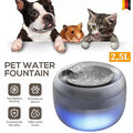 Trinkbrunnen Katzen Automatisch mit LED Wasserspender 2,5L Katzenbrunnen Hunde