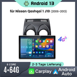 Android 13 Autoradio Carplay GPS Nav BT 4+64G Für Nissan Qashqai 1 J10 2006-2013