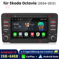 DAB+ Android 13 Autoradio Für Skoda Octavia 2004-2013 64GB CarPlay GPS Navi WiFi