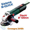 Smerigliatrice Angolare 125mm Elettrica METABO 1550W Flex Mola WEV 15-125 QUICK