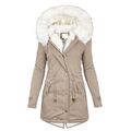 Damen Winter Warm Hooded Parka Winter Jacke Stepp Langejacke Mantel Steppjacke