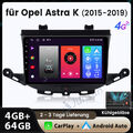 Autoradio Navi CarPlay Für Opel Astra K 2015-2019 Android 12 GPS DAB DSP 4+64GB