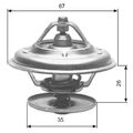 GATES TH11680G1 Thermostat, Kühlmittel für AUDI,BMW,JEEP,MERCEDES-BENZ,OPEL,PORS