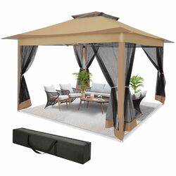 Pavillon 3x3/3,6x3,6m Faltpavillon Wasserdicht Stabil PopUp Pavillion Gartenzelt