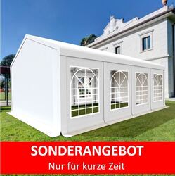 PROFI Partyzelt XXL 4x8m Festzelt Pavillon Gartenzelt mit Fenstern ANGEBOT neu!