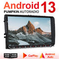 Pumpkin Doppel DIN Android 13 Autoradio GPS Navi 4GB 64GB Für VW Golf 5 6 Passat