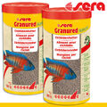 sera 2x 1000 ml Granured Nature Futtergranulat Zierfische Wachstum Guppy