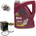 Motoröl Set 5W40 5 Liter + Ölfilter SH 4045 L + Schraube für Mercedes C-Klasse