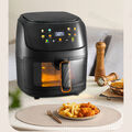 8 L Heißluftfritteuse Fritteuse Heißluft Digitale Edelstahl Air Fryer 1800Watt