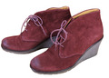 Gabor Stiefeletten Velours Leder bordeaux Gr. 37 (4,5) Wedge Ankle Boots SH132