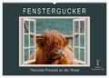 Fenstergucker - tierische Freunde an der Wand (Wandkalender 2025 DIN A2...